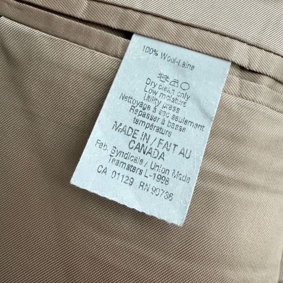 Lauren Ralph Lauren Mens 44L Grey Glen Check 100% Wool Blazer Jacket Made Canada - Picture 3 of 9